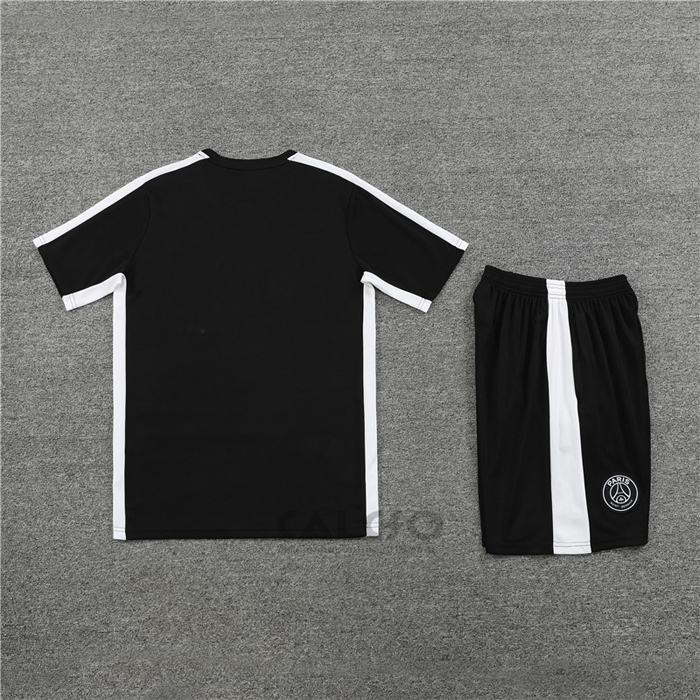 Tuta da Track Paris Saint-Germain Manica Corta 2023-2024 Nero - Pantaloncini